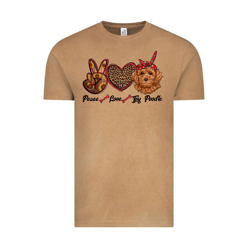 Peace Love Toy Poodle Vintage Tee by RanaPortraitStore | Teevron