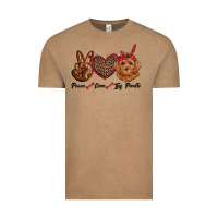Vintage Coffee peace love toy poodle Vintage Tee - RanaPortraitStore