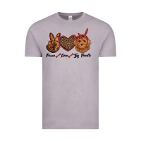 Vintage Zinc peace love toy poodle Vintage Tee - RanaPortraitStore