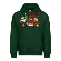 Forest Green happy new year 2022 christmas truck with american flag Urban Hoodie - Jasminsmagicworld