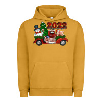 Pigment Peanut Butter happy new year 2022 christmas truck with american flag Urban Hoodie - Jasminsmagicworld