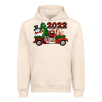 Sandshell happy new year 2022 christmas truck with american flag Urban Hoodie - Jasminsmagicworld