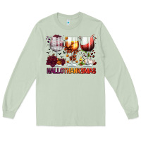 Matcha hallothanksmas halloween thanksgiving  christmas wine Long Sleeve Tee - FaDigitalArtStudio
