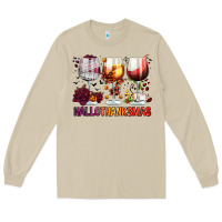 Mushroom hallothanksmas halloween thanksgiving  christmas wine Long Sleeve Tee - FaDigitalArtStudio