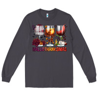Smoke hallothanksmas halloween thanksgiving  christmas wine Long Sleeve Tee - FaDigitalArtStudio