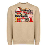 Somebody's Loud Mouth Baseball Mama Heavyweight Sweatshirt | Teevron