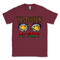 Burgundy teacher of duty Classic Tee - CowhideDigitalArt