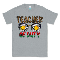 Heather Grey teacher of duty Classic Tee - CowhideDigitalArt