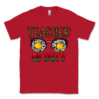 Red teacher of duty Classic Tee - CowhideDigitalArt