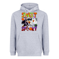 Heather Grey Sweet and spooky Heavyweight Hoodie - NancyCooperArtShop