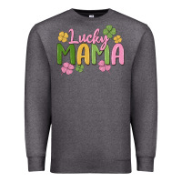 Charcoal Heather lucky mama Premium Sweatshirt - MaliasSmallBusiness