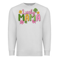 Dove Grey lucky mama Premium Sweatshirt - MaliasSmallBusiness