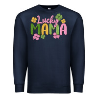 Navy lucky mama Premium Sweatshirt - MaliasSmallBusiness
