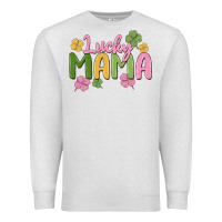 Oatmeal Heather lucky mama Premium Sweatshirt - MaliasSmallBusiness