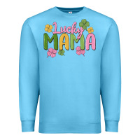 Ocean Blue lucky mama Premium Sweatshirt - MaliasSmallBusiness