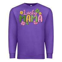 Purple lucky mama Premium Sweatshirt - MaliasSmallBusiness