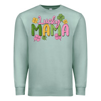 Seafoam lucky mama Premium Sweatshirt - MaliasSmallBusiness