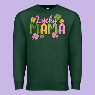 Lucky Mama Premium Sweatshirt Designed By Maliassmallbusiness