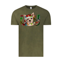 Vintage Olive christmas chihuahua joy Vintage Tee - RanaPortraitStore