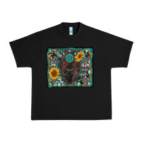 Black american bison wıth sunflower and gemstone Urban Heavy Tee - RanaPortraitStore