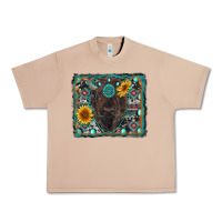 Burro american bison wıth sunflower and gemstone Urban Heavy Tee - RanaPortraitStore
