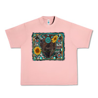 Salmon american bison wıth sunflower and gemstone Urban Heavy Tee - RanaPortraitStore