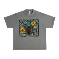 Tornado american bison wıth sunflower and gemstone Urban Heavy Tee - RanaPortraitStore