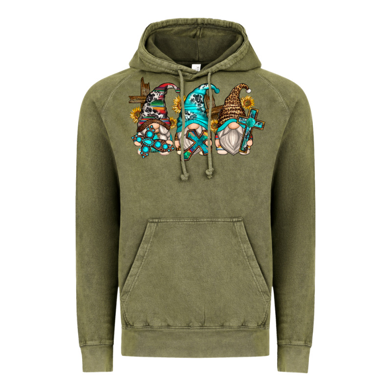 Western Cross Gnomes Vintage Hoodie by Zillion Design Studio | Teevron