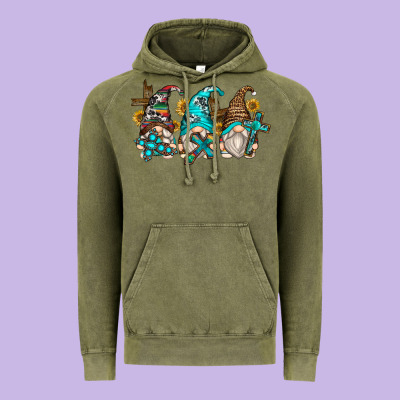 Western Cross Gnomes Vintage Hoodie Designed By Zillion Design Studio