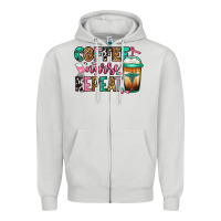 Dove Grey nurse coffee repeat Zipper Hoodie - Jasminsmagicworld