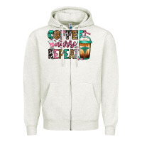 Oatmeal Heather nurse coffee repeat Zipper Hoodie - Jasminsmagicworld