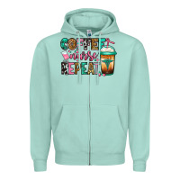 Seafoam nurse coffee repeat Zipper Hoodie - Jasminsmagicworld