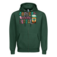 Sports Green nurse coffee repeat Zipper Hoodie - Jasminsmagicworld