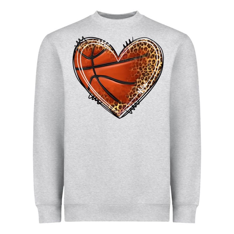 Basketball Heart Heavyweight Sweatshirt by texasbilliewilder | Teevron