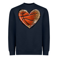 Navy basketball heart Heavyweight Sweatshirt - texasbilliewilder