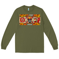 Army Green firefighter air mask sunflower and elementary license plate Long Sleeve Tee - HRA Design Shop