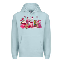 Blue Mist pink santa coffee Premium Hoodie - MaliasSmallBusiness