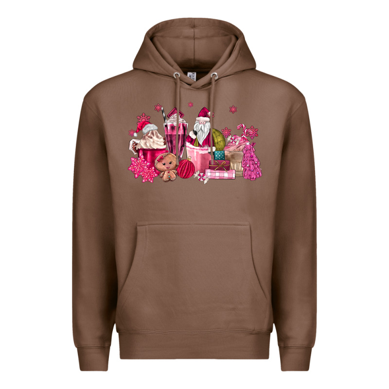 Pink Santa Coffee Premium Hoodie by MaliasSmallBusiness | Teevron