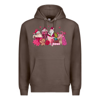 Coffee pink santa coffee Premium Hoodie - MaliasSmallBusiness