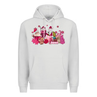 Dove Grey pink santa coffee Premium Hoodie - MaliasSmallBusiness
