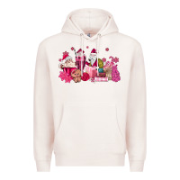 Pale Pink pink santa coffee Premium Hoodie - MaliasSmallBusiness