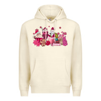 Sandshell pink santa coffee Premium Hoodie - MaliasSmallBusiness