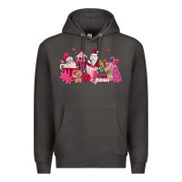 Smoke pink santa coffee Premium Hoodie - MaliasSmallBusiness