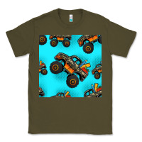 Army Green monster truck pre teen seamless pattern Classic Tee - HRA Design Shop