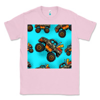 Bubblegum Pink monster truck pre teen seamless pattern Classic Tee - HRA Design Shop