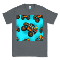 Charcoal Heather monster truck pre teen seamless pattern Classic Tee - HRA Design Shop