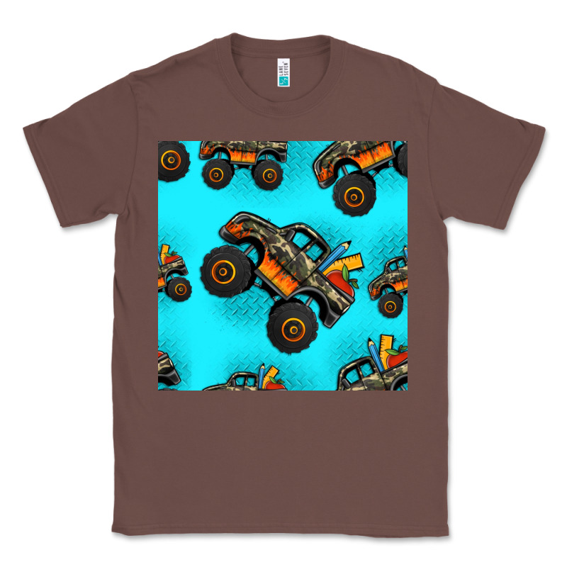Monster Truck Pre Teen Seamless Pattern Classic Tee by HRA Design Shop | Teevron