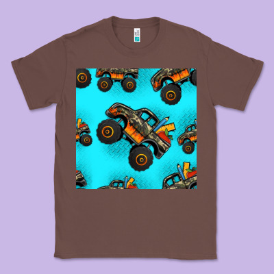 Monster Truck Pre Teen Seamless Pattern Classic Tee Designed By Hra Design Shop