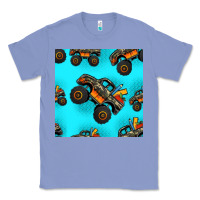 Colony Blue monster truck pre teen seamless pattern Classic Tee - HRA Design Shop