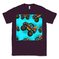 Plum monster truck pre teen seamless pattern Classic Tee - HRA Design Shop